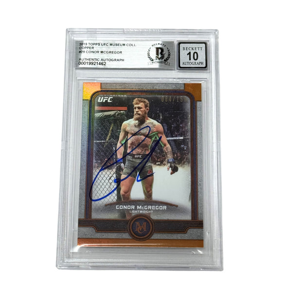 Conor McGregor Signed 2019 Topps UFC Museum Copper /150 - BGS AUTO 10