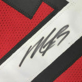 FRAMED Autographed/Signed MICHAEL MIKE VICK 33x42 Atlanta Red Jersey PSA/DNA COA