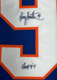 FRAMED Signed BRYAN TROTTIER HOF 97 35x39 NY Blue Jersey JSA COA