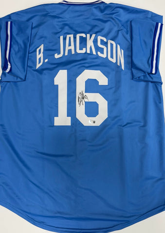 BO JACKSON - Kansas City Royals MLB - Signed Blue Replica Jersey AUTO - BAS
