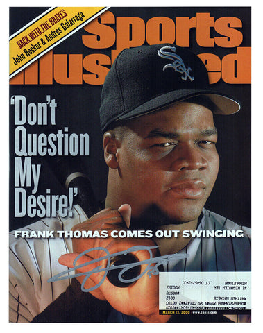 Frank Thomas Signed White Sox Sports Illustrated 3-13-00 Magazine (SCHWARTZ COA)