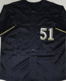 Brewers All Star FREDDY PERALTA Signed Custom Replica Navy Jersey AUTO - JSA
