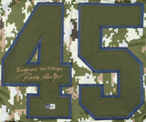 Rudy Ruettiger Signed Notre Dame Jersey Inscribed "Support the Troops" (Beckett)