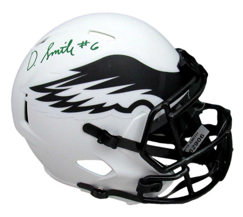 DeVonta Smith Signed Eagles Lunar Eclipse Replica Full Size Helmet JSA 162906
