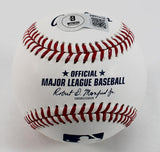 Michael Busch Signed M.L Baseball (Beckett) Chicago Cubs Star 1st Baseman