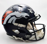 John Elway, Terrell Davis, Von Miller Triple-Autographed Broncos Pro Helmet BAS