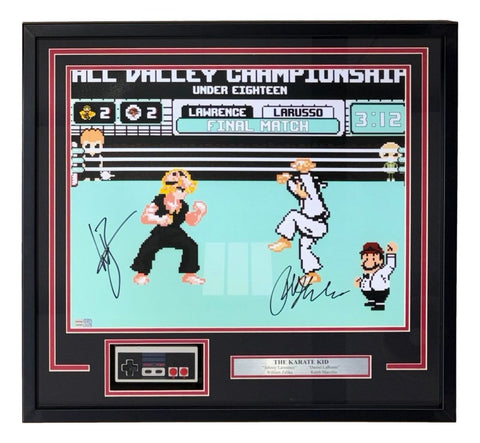 Ralph Macchio Zabka Signed Framed 16x20 Karate Kid Photo w/ Controller Tristar