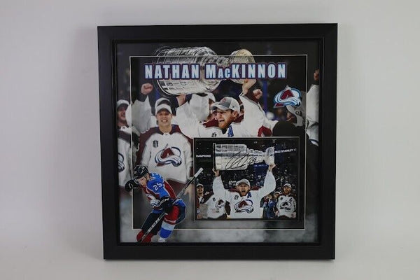 Nathan MacKinnon Autographed Cup 8x10 w/ 3D Deluxe Lighted Frame (Fanatics COA)