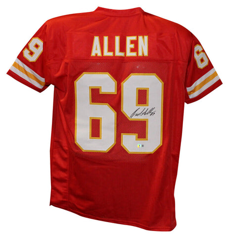Jared Allen Autographed/Signed Pro Style Red Jersey BAS 40093