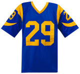 Eric Dickerson Signed Blue & Gold T/B Custom Football Jersey w/HOF'99 - (SS COA)