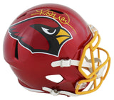Cardinals Kurt Warner Signed Flash Full Size Speed Rep Helmet W/ Case BAS Wit