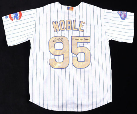 Chad Noble Signed 2016 Cubs "World Series Champs" Jersey (JSA) Bullpen Coach