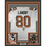 FRAMED Autographed/Signed JARVIS LANDRY 33x42 Cleveland White Jersey JSA COA
