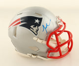 Jaylinn Hawkins Signed New England Patriots Mini Helmet (Beckett) Ex-Cal Bear DB