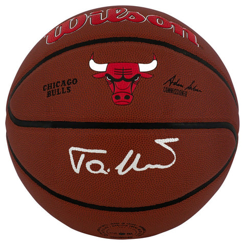 Toni Kukoc Signed Bulls Logo Wilson Alliance NBA Basketball - (SCHWARTZ COA)