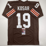 Autographed/Signed BERNIE KOSAR Cleveland Brown Jersey JSA COA Auto