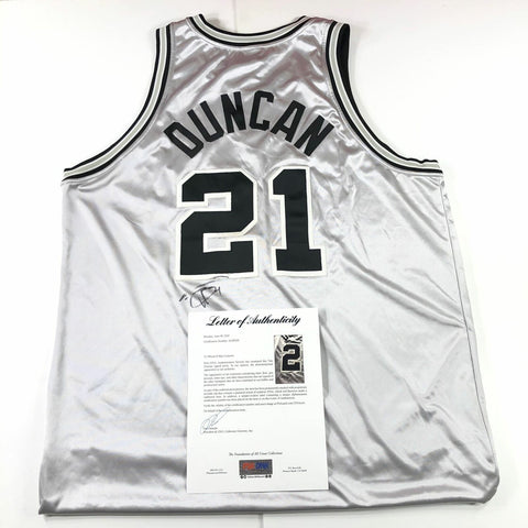 Tim Duncan signed jersey PSA/DNA LOA San Antonio Spurs Autographed