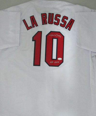 SL Cardinals TONY LARUSSA Signed Custom Replica Jersey AUTO w/ HOF 2014 - JSA