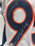 Derek Wolfe Autographed White Broncos Jersey Inscribed "SB 50 Champs" BAS COA