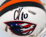 CHAD JOHNSON AUTOGRAPHED OREGON STATE SALUTE SPEED MINI HELMET BECKETT 177838