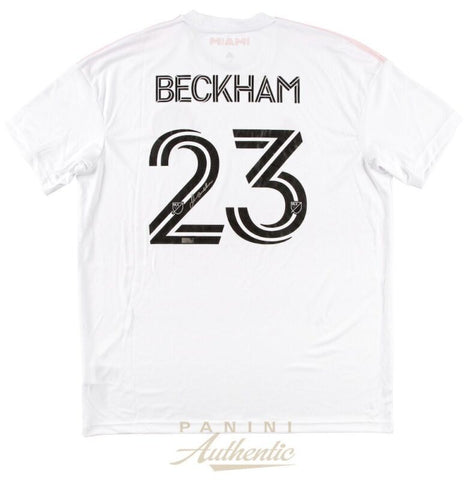 DAVID BECKHAM Autographed Inter Miami CF Adidas 2021 White Jersey PANINI