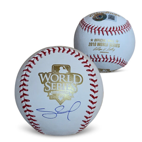 Pablo Sandoval Autographed 2010 World Series Signed Baseball Beckett COA + Case