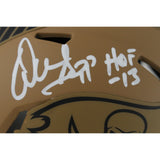 Warren Sapp Autographed Tampa Bay Buccaneers 23 STS Mini Helmet Beckett 50216