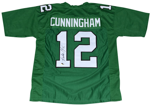 RANDALL CUNNINGHAM SIGNED PHILADELPHIA EAGLES #12 GREEN JERSEY BECKETT