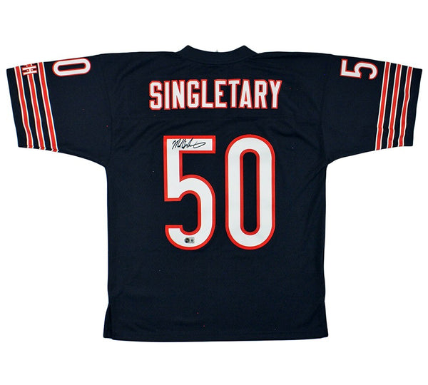 Mike Singletary Signed Chicago Bears Mitchell & Ness 1985 Navy NFL Jersey