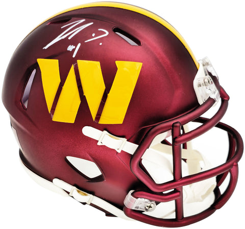 JAHAN DOTSON AUTOGRAPHED WASHINGTON COMMANDERS MAROON MINI HELMET BECKETT 230113