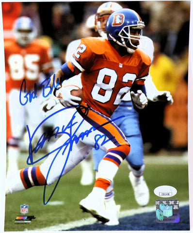Denver Broncos Vance Johnson Autographed 8x10 Photo James Spence COA