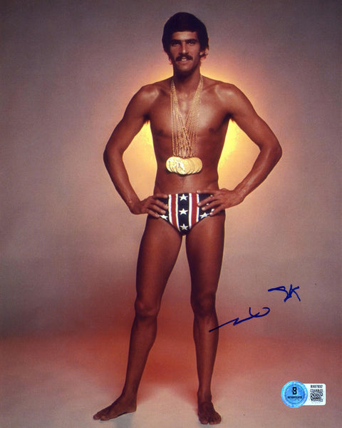 Mark Spitz Summer Olympics Authentic Signed 8x10 Vertical Photo BAS 2