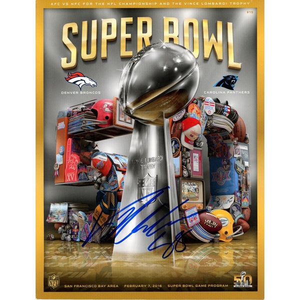 Von Miller Autographed Denver Broncos Super Bowl 50 Program Beckett 48670