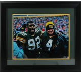 Brett Favre Signed Green Bay Packers Framed 16x20 NFL Photo - With Reggie White