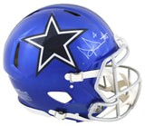 Cowboys Dak Prescott Signed Flash F/S Speed Proline Helmet w/ Case BAS Witness