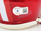 FRED WARNER AUTOGRAPHED 49ERS FLASH RED SPEED MINI HELMET BECKETT WITNESS 226392