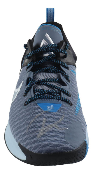 Giannis Antetokounmpo Bucks Signed Right Nike Immortality City Edition Shoe BAS