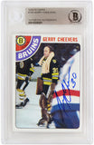 Gerry Cheevers Autographed Bruins 1978 Topps Hockey Card #140 -(Beckett)