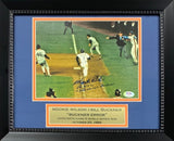 Mookie Wilson Signed Mets 1986 World Series Buckner Error Framed 8x10 Photo PSA