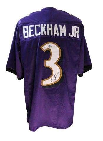 Odell Beckham Jr. OBJ Autographed Custom Football Jersey Ravens Beckett 180908