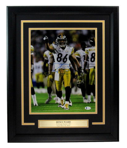 Hines Ward Signed/Autographed 11x14 Photo Pittsburgh Steelers Framed JSA 192371