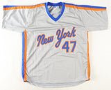 Jesse Orosco Signed New York Mets Jersey Inscribed "Last Out" & "86 WSC" (PSA)