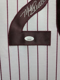 SUEDE FRAMED PHILADELPHIA PHILLIES MIKE SCHMIDT AUTOGRAPHED JERSEY BECKETT HOLO