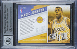 Lakers Magic Johnson Signed 2014 Hoops Fast Lane #12 Card Auto 10! BAS Slabbed