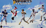 Reggie Jackson, Lawrence Taylor, Ozzie Smith Signed Unframed All Star Poster