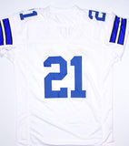 Deion Sanders Autographed White Pro Style Jersey w/Prime Time - Beckett W Holo