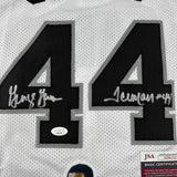 Framed Autographed/Signed George Gervin 33x42 Iceman White Jersey JSA COA