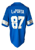 Sam LaPorta Signed Detroit Lions Blue Nike Game Replica Jersey BAS ITP