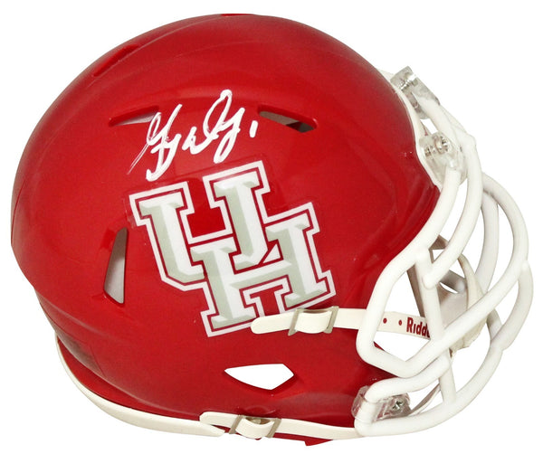 GREG WARD JR AUTOGRAPHED HOUSTON COUGARS SPEED MINI HELMET COA