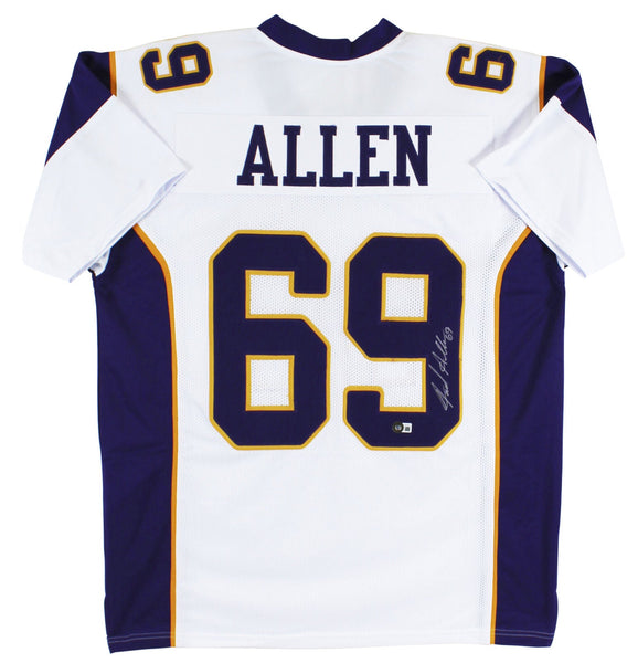 Jared Allen Authentic Signed White Pro Style Jersey Autographed BAS Witnessed